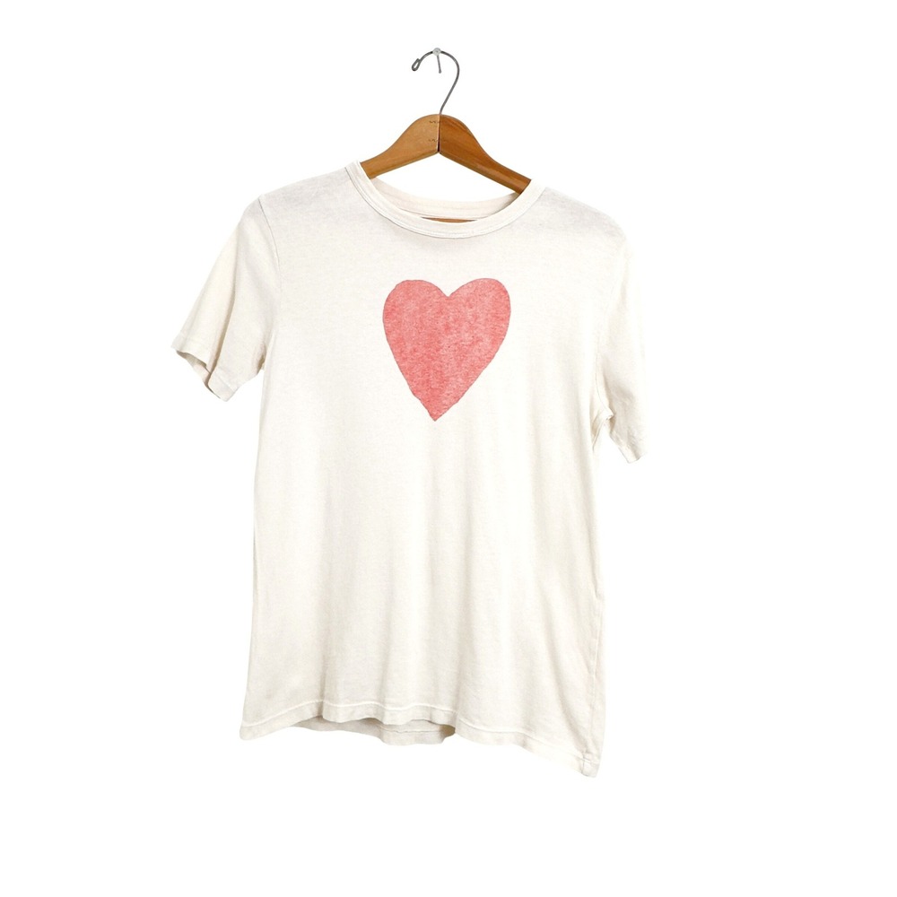 Imogene and Willie Graphic T-Shirt Cream Cotton Small
